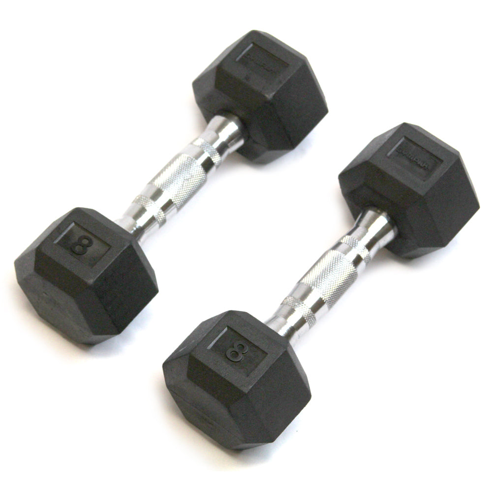 GymPak Rubber Hex Dumbbell LB CushBell (Pair)