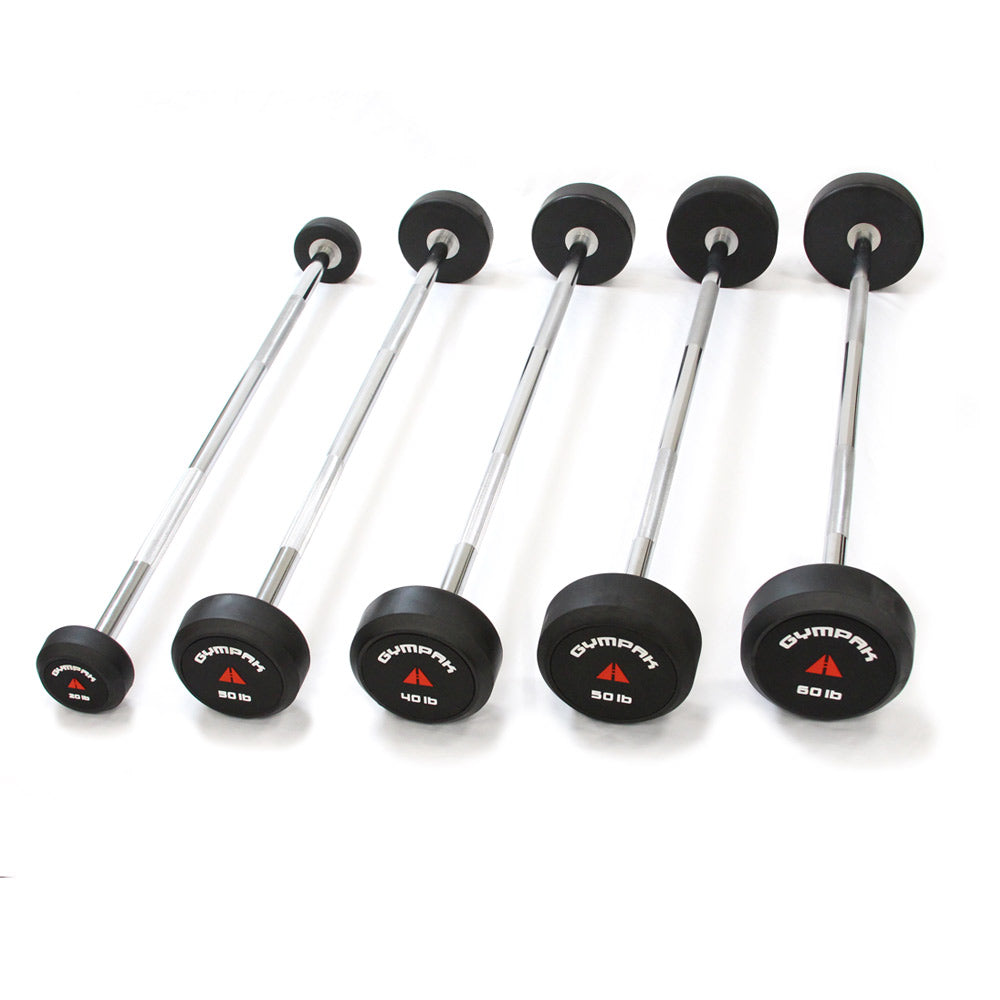 Rubber Barbells 20-60 LB Set Straight Handle - Main Image