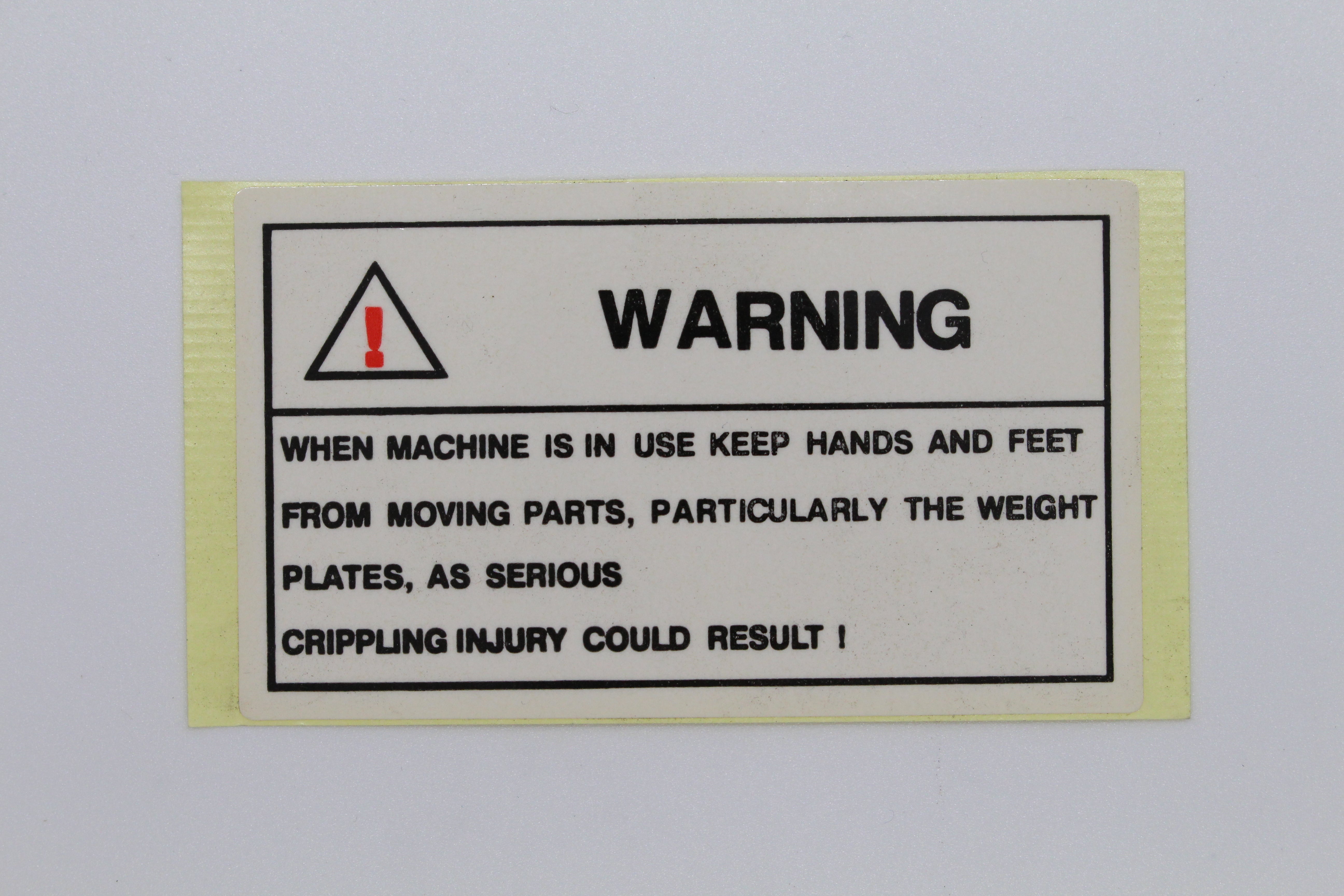 Warning Sticker (Use Safely…………..)