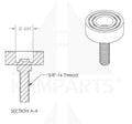 Adjustable Leveler With Nut - 3/8”- 16 x 37mm (Rubber Dia.) x 30mm (L) Parts & Components