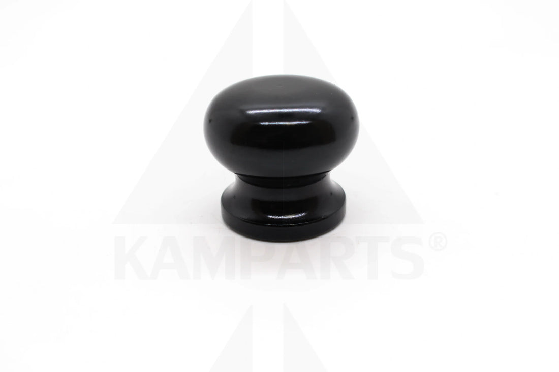 Aluminum Knob - 3/8” Thread. Round. Black Parts & Components