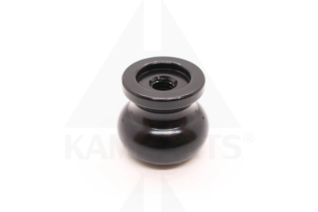 Aluminum Knob - 3/8” Thread. Round. Black Parts & Components