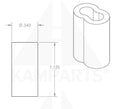 Aluminum Oval Sleeve - 1/4’’ Cable Cable-Chain-Belting