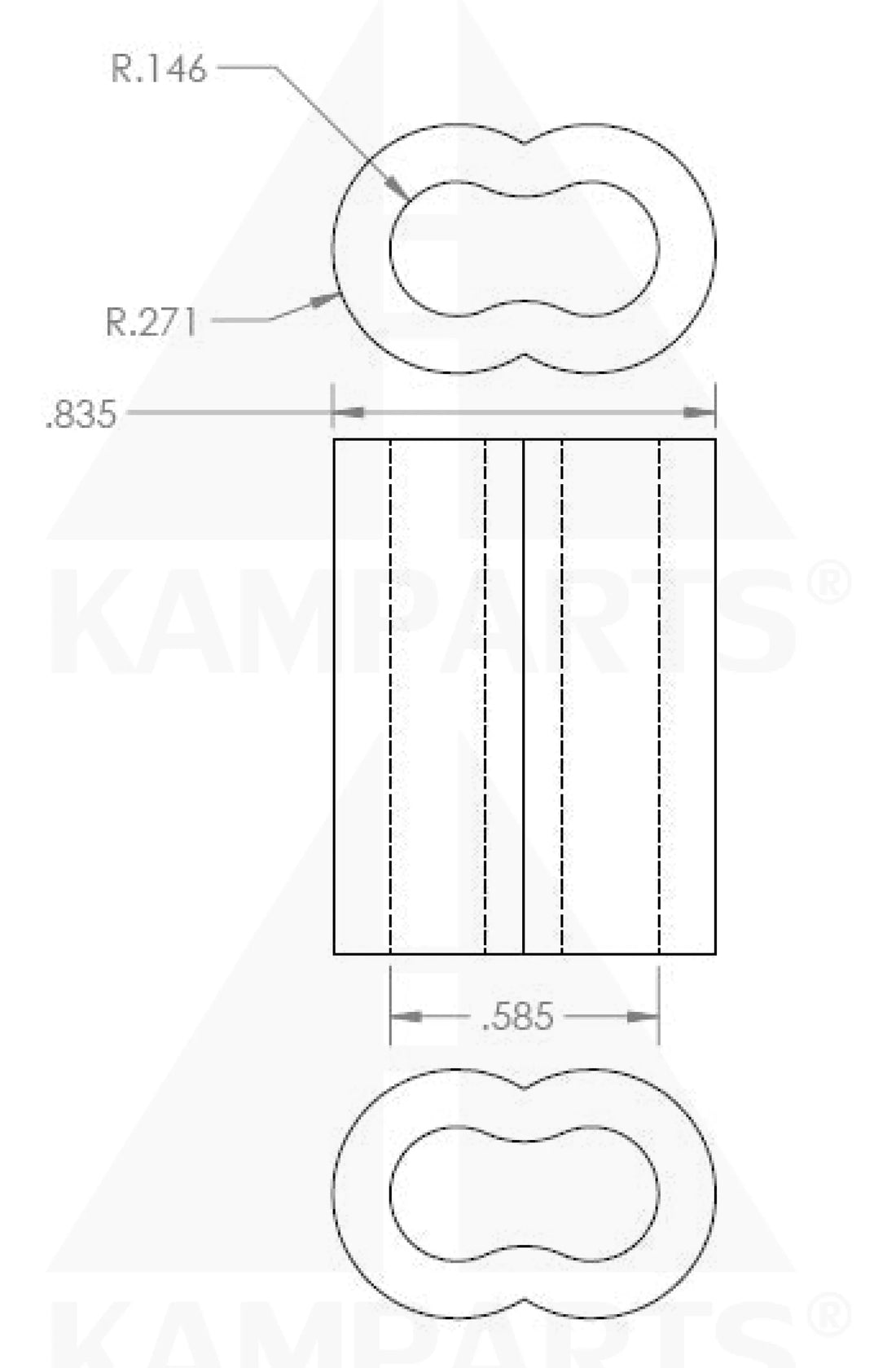 Aluminum Oval Sleeve - 1/4’’ Cable Cable-Chain-Belting