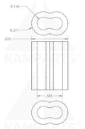 Aluminum Oval Sleeve - 1/4’’ Cable Cable-Chain-Belting