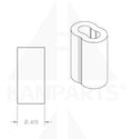 Aluminum Oval Sleeve - 3/16” Cable Cable-Chain-Belting