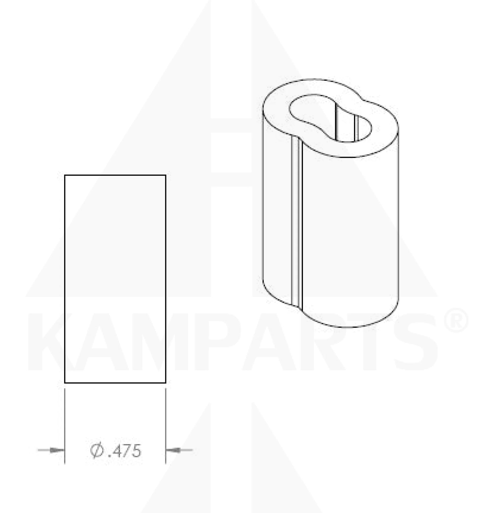 Aluminum Oval Sleeve - 3/16” Cable Cable-Chain-Belting