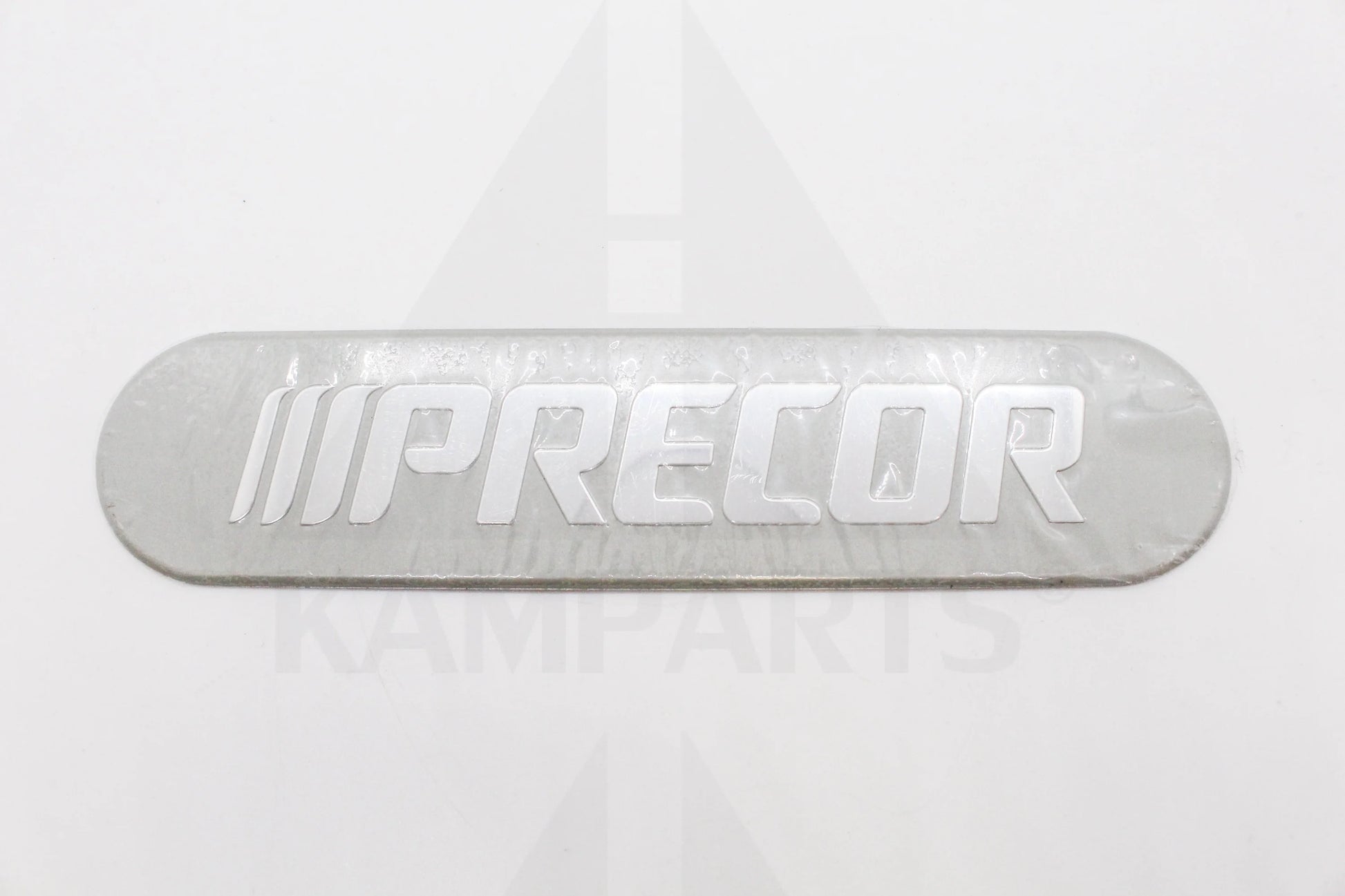 ALUMINUM SILVER HOOD LABEL - FOR PRECOR TREADMILL & ELLIPTICAL DECAL