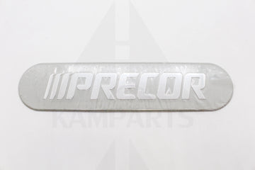 ALUMINUM SILVER HOOD LABEL - FOR PRECOR TREADMILL & ELLIPTICAL DECAL