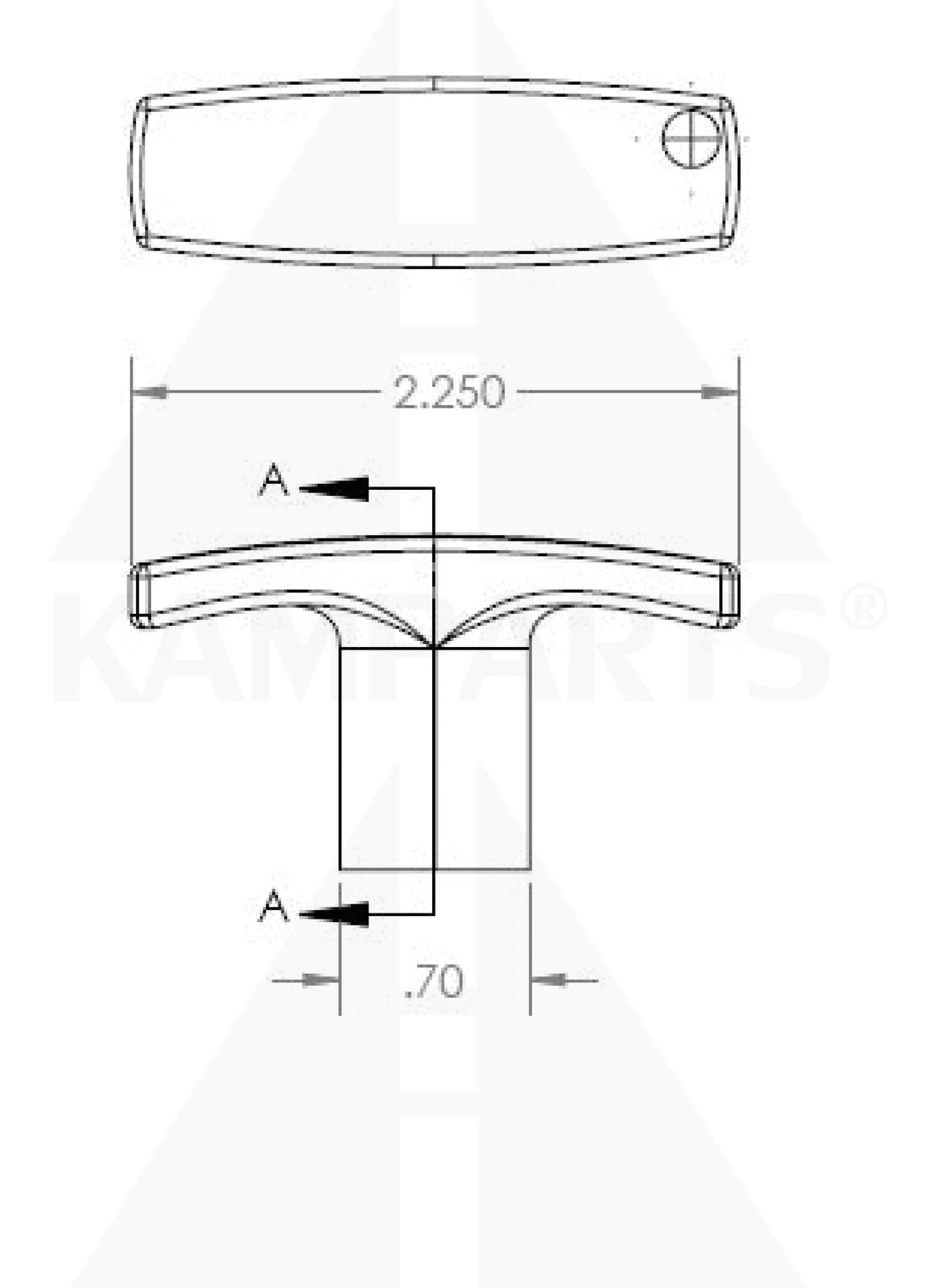 Aluminum T-Knob - 3/8” Thread Parts & Components