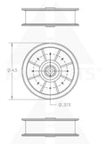 Belt Pulley - 4-1/2” x 1” Hub x 3/8” Bore Parts & Components