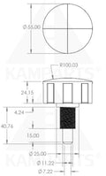 Big Knob Pop Pin - 5/16” Turn/Release Type with Nut Parts & Components