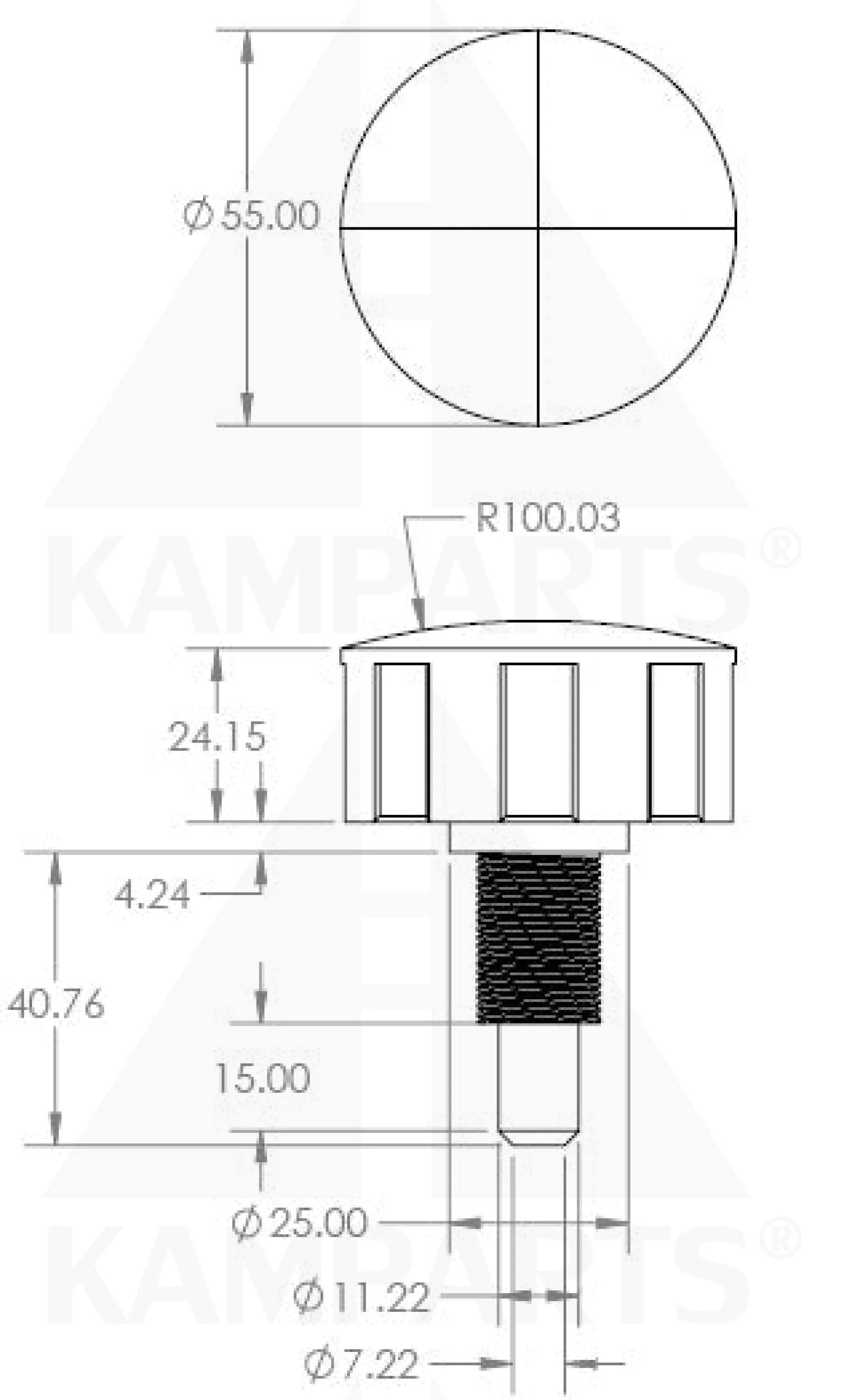 Big Knob Pop Pin - 5/16” Turn/Release Type with Nut Parts & Components