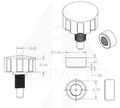 Big Knob Pop Pin - 5/16” Turn/Release Type with Nut Parts & Components