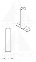 Black ABS/Steel Plate Holder - 8”L x 1-7/8” Dia. Parts & Components