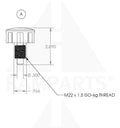Black Big Knob - 1/2” Pin Parts & Components
