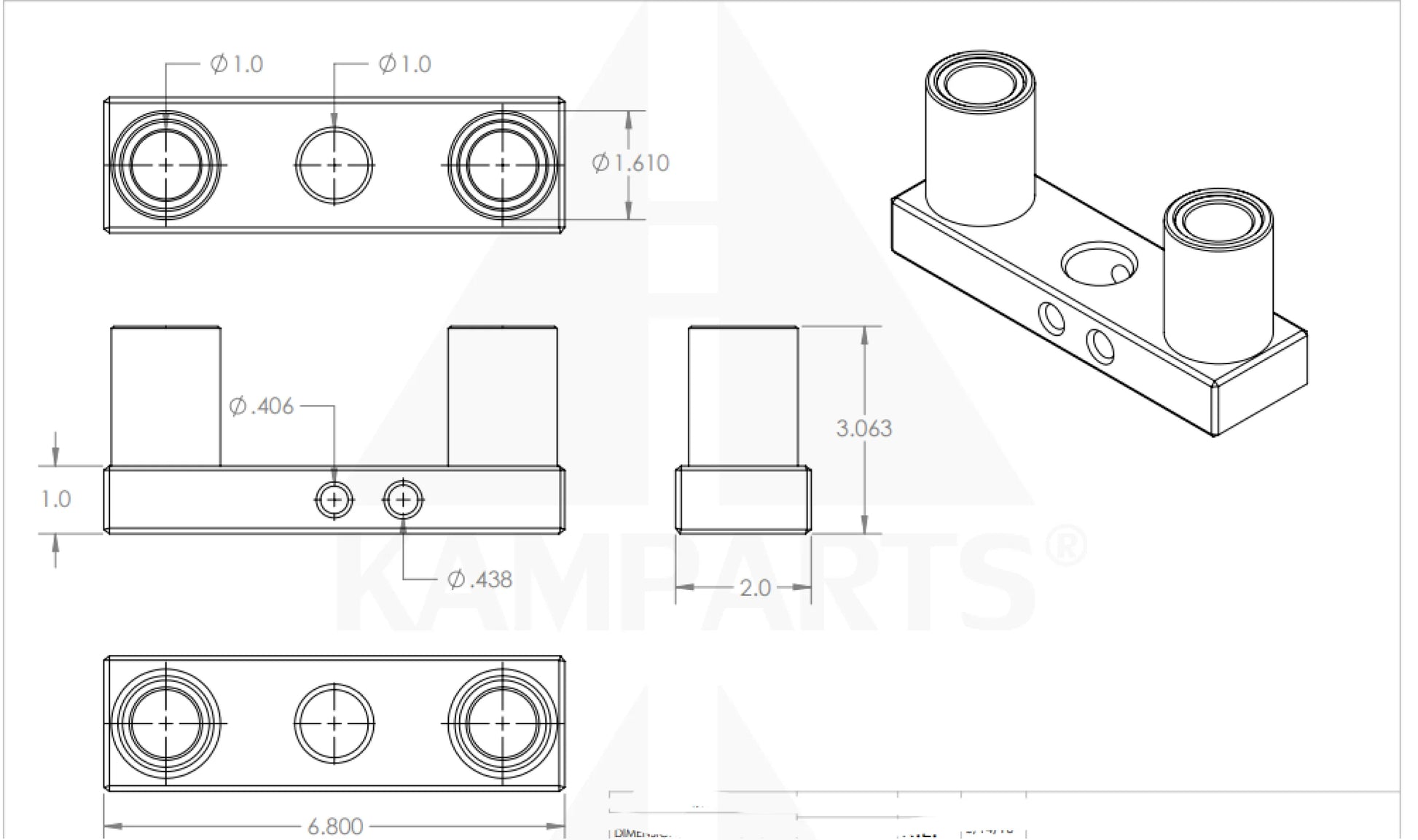 Black Composite Top Plate - 2.5LB Parts & Components