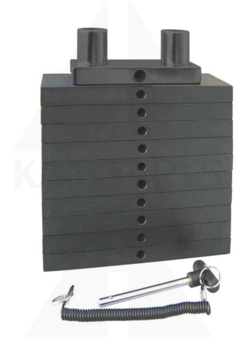 Black Composite Weight Stack - 200LB - 10LB Increment Parts & Components