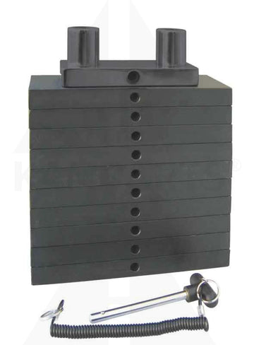 Black Composite Weight Stack - 300LB - 15LB Increment Parts & Components