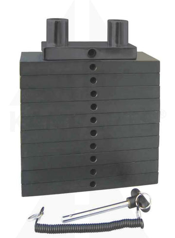 Black Composite Weight Stack - 50 LB - 5LB Increment Parts & Components