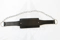 Black Leather Padded Dip Belt with Heavy Duty Chain & Hook *NEW STYLE* Gym Accessories