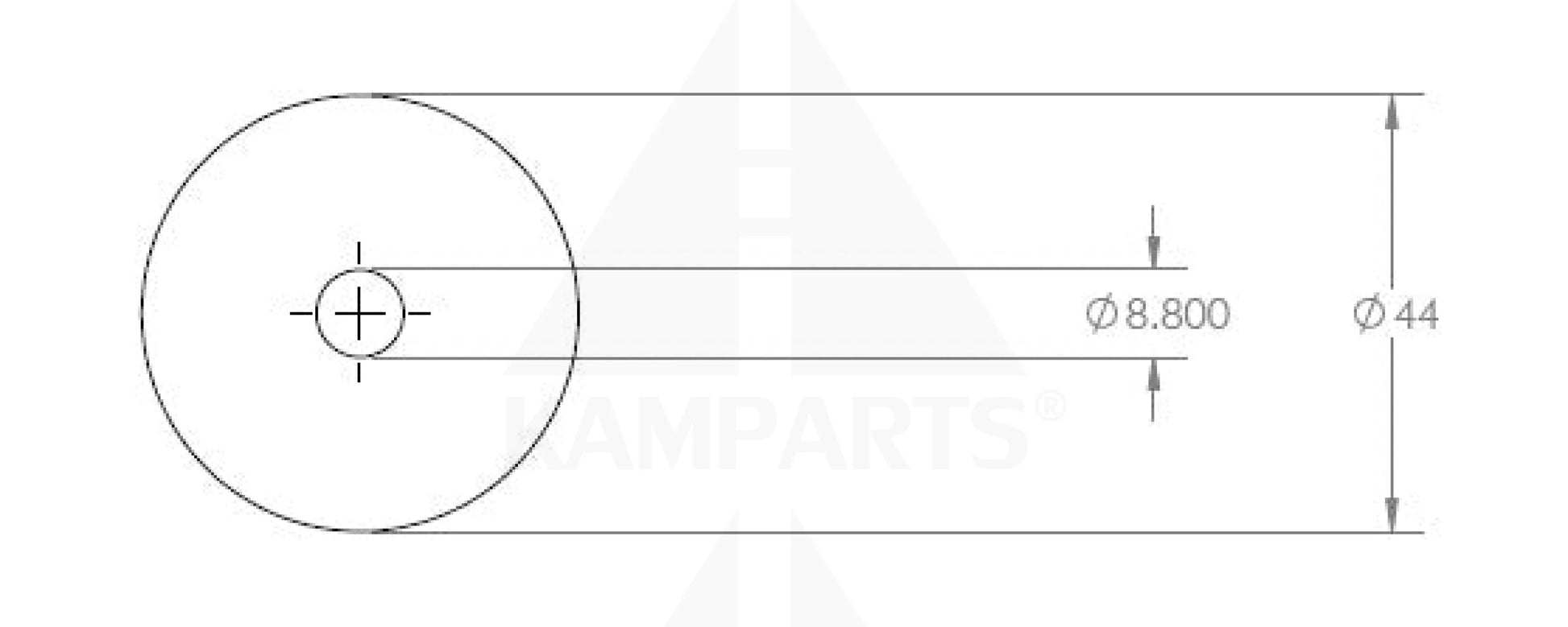 Black Nylon Stopper 1-3/4’’ 3/8’’ I.D. (Fits All Cables) Cable-Chain-Belting