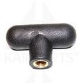 Black Plastic T Knob with threaded Bronze insert – 3/8” Parts & Components
