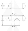 Black Plastic T Knob with threaded Bronze insert – 3/8” Parts & Components