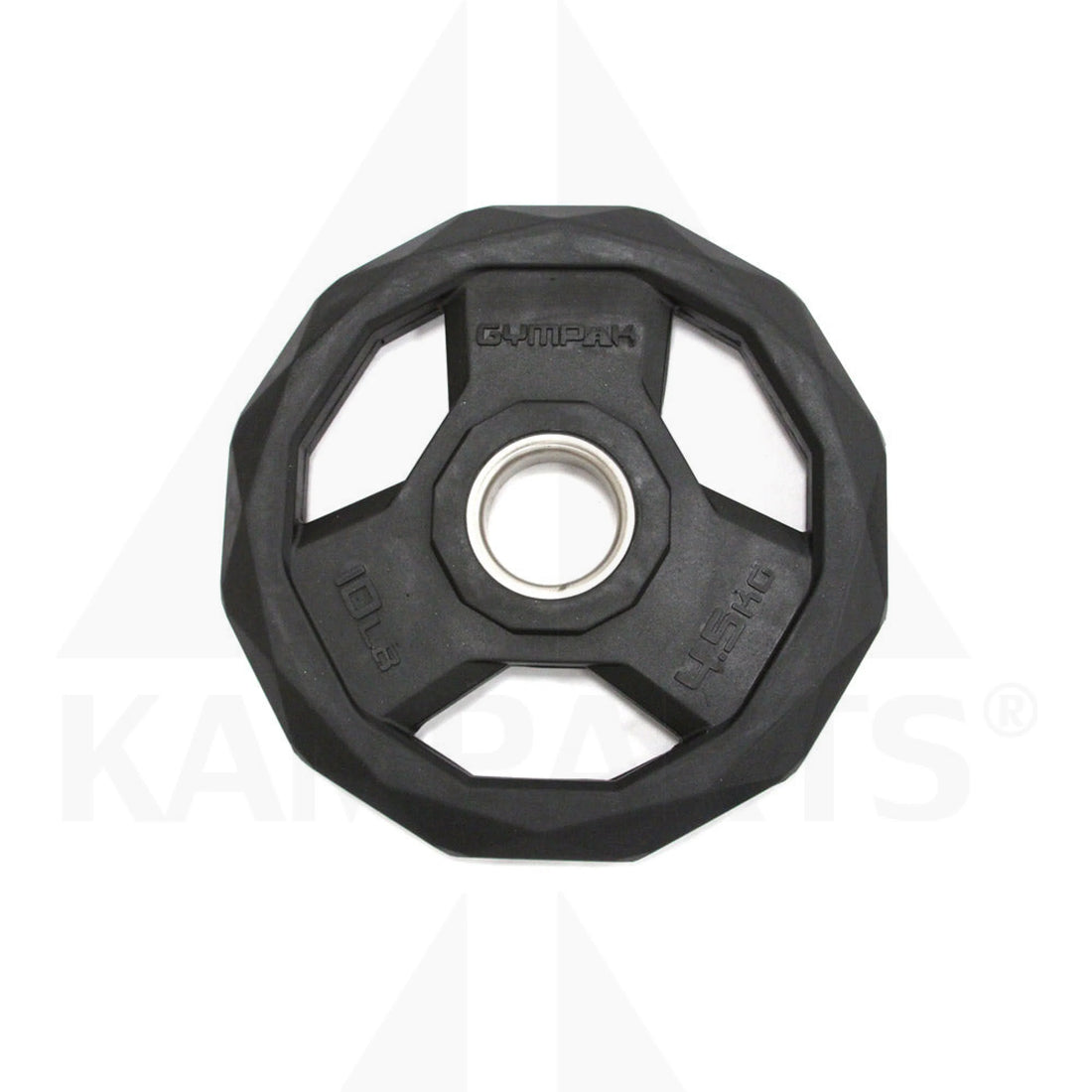 Black Rubberized 2’’ Olympic Grip Plate - 10 LB Bars Weights & Benches
