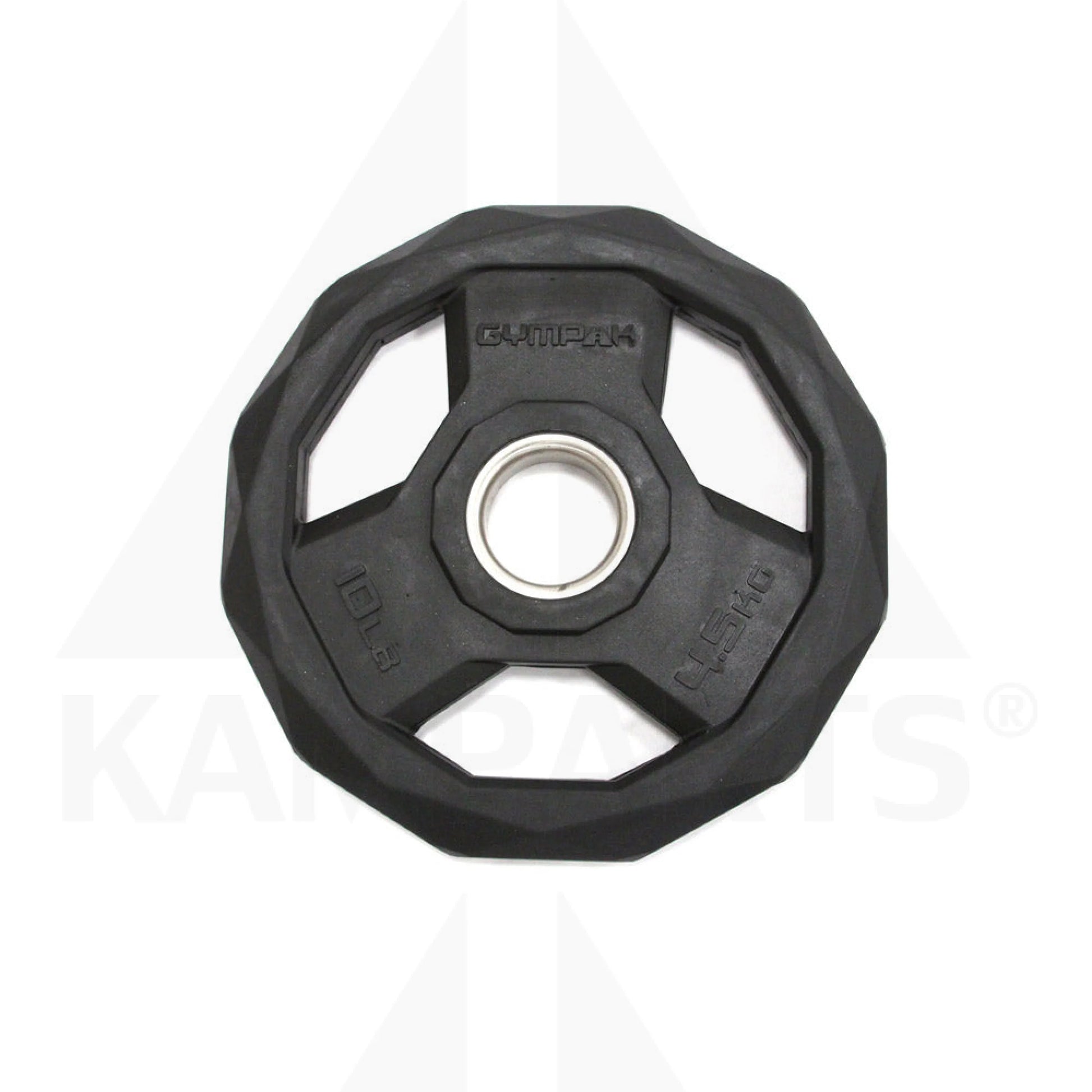 Black Rubberized 2’’ Olympic Grip Plate - 10 LB Bars Weights & Benches