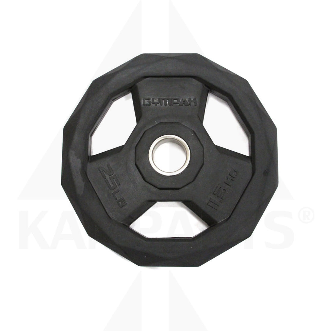 Black Rubberized 2’’ Olympic Grip Plate - 25 LB Bars Weights & Benches