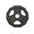 Black Rubberized 2’’ Olympic Grip Plate - 25 LB Bars Weights & Benches