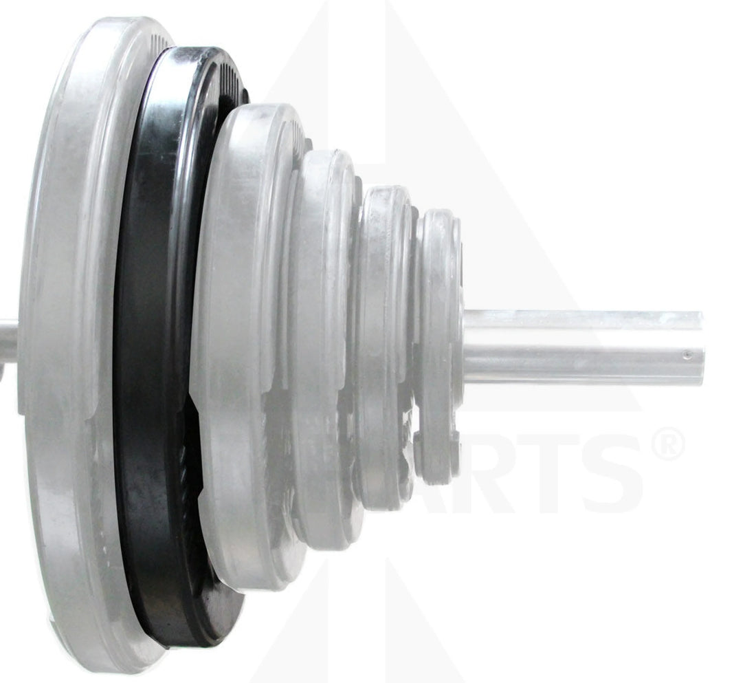Black Rubberized 2’’ Olympic Grip Plate - 35 LB Bars Weights & Benches