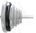 Black Rubberized 2’’ Olympic Grip Plate - 35 LB Bars Weights & Benches