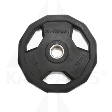 Black Rubberized 2’’ Olympic Grip Plate - 35 LB Bars Weights & Benches
