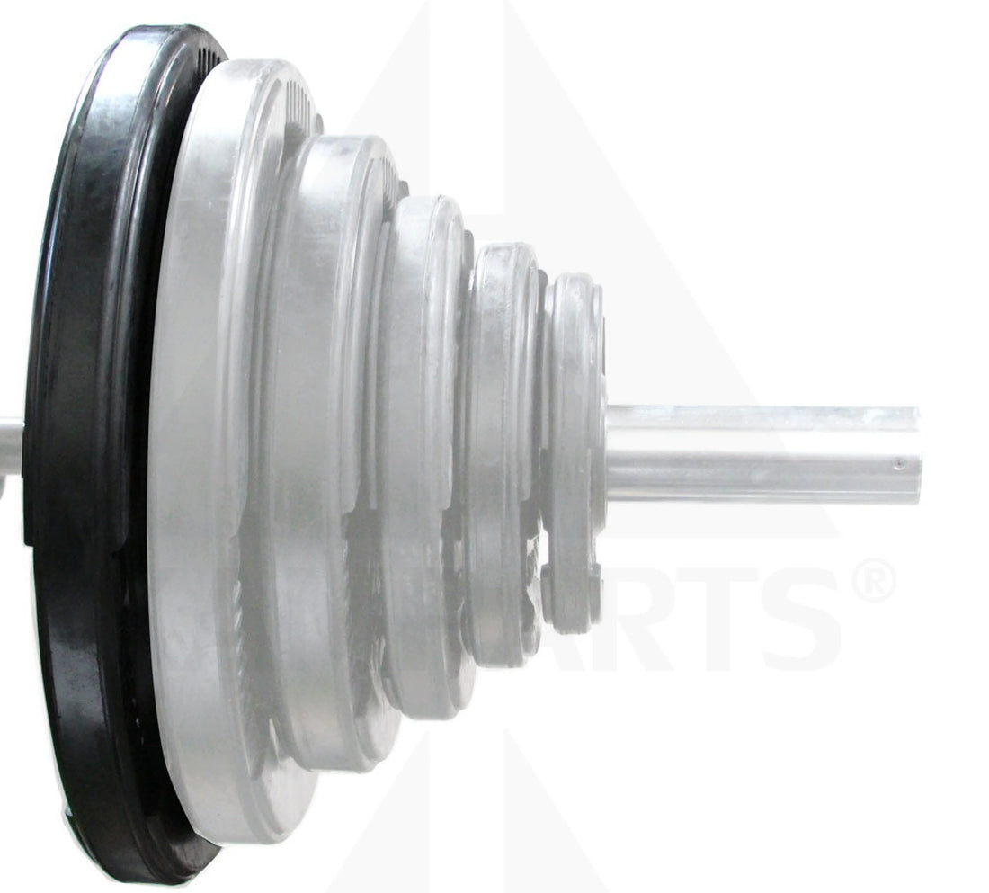 Black Rubberized 2’’ Olympic Grip Plate - 45 LB Bars Weights & Benches