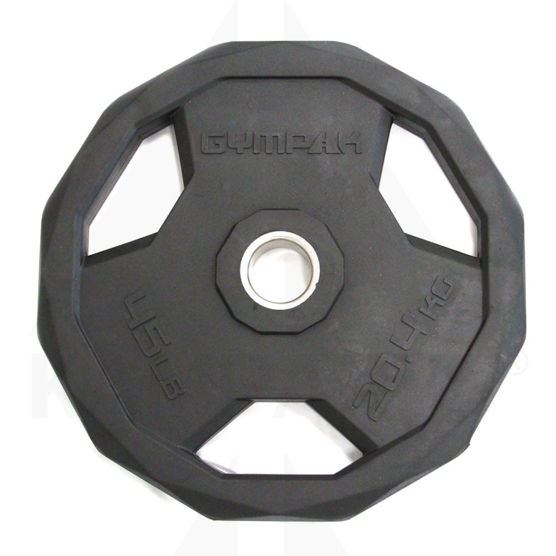 Black Rubberized 2’’ Olympic Grip Plate - 45 LB Bars Weights & Benches
