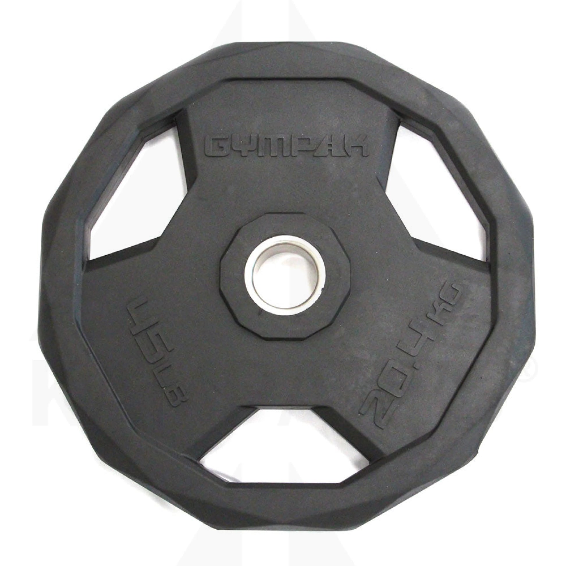 Black Rubberized 2’’ Olympic Grip Plate - 45 LB Bars Weights & Benches