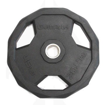 Black Rubberized 2’’ Olympic Grip Plate - 45 LB Bars Weights & Benches