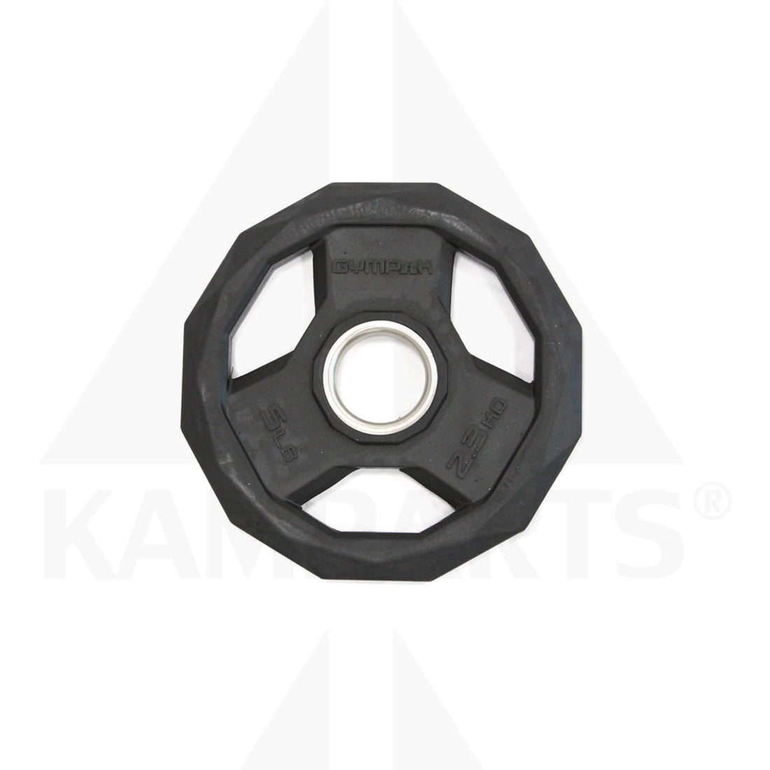 Black Rubberized 2’’ Olympic Grip Plate - 5 LB Bars Weights & Benches