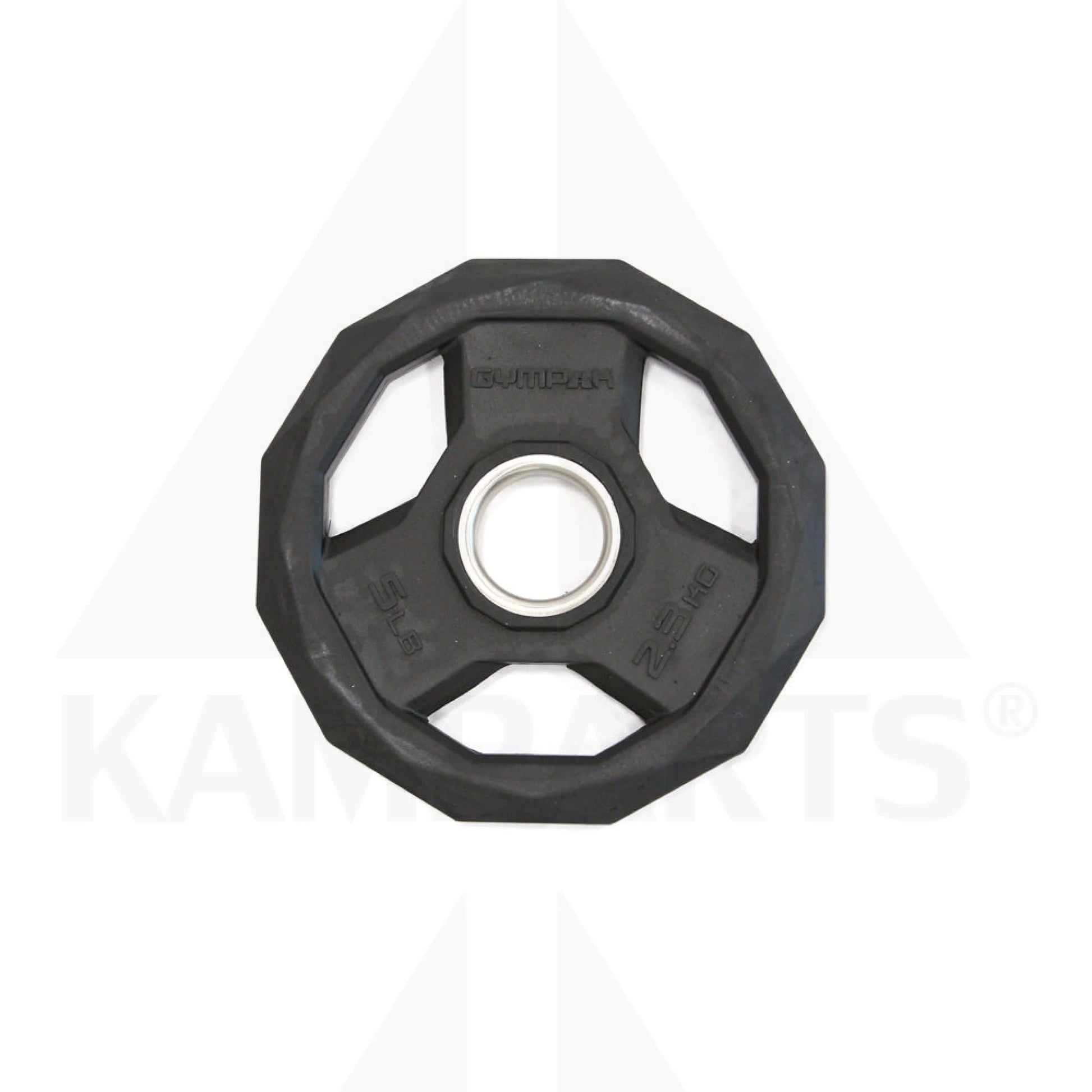 Black Rubberized 2’’ Olympic Grip Plate - 5 LB Bars Weights & Benches