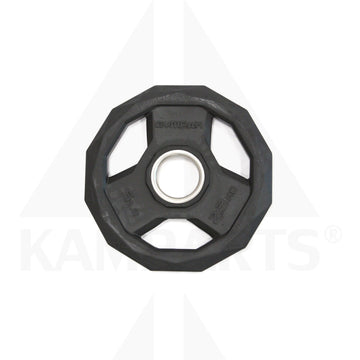 Black Rubberized 2’’ Olympic Grip Plate - 5 LB Bars Weights & Benches