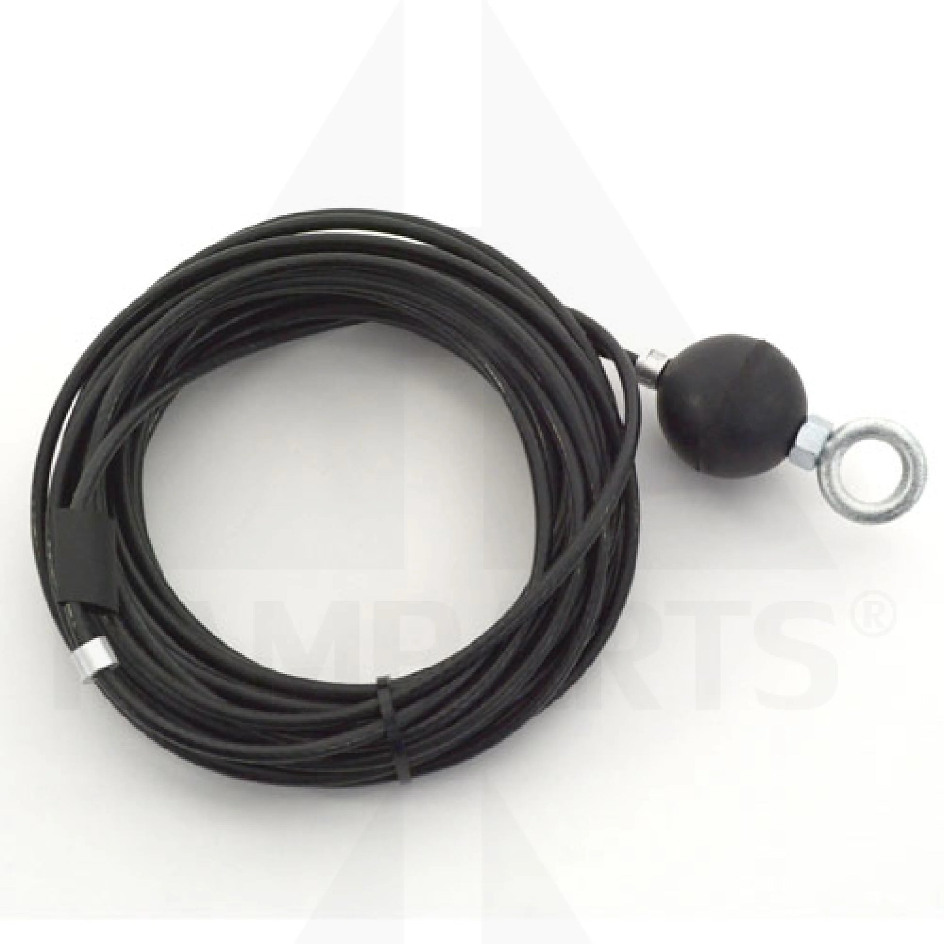 Cable Assy 3/16’’ Black Coated w/Swedged End and Rubber Ball Stop 2 Req’d
