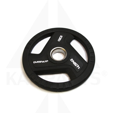 Commercial Black TPU Olympic Grip Plate - 10 LB Bars Weights & Benches