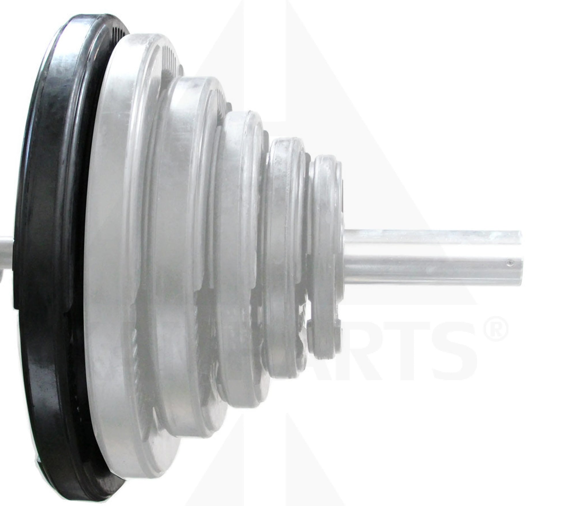 Commercial Black TPU Olympic Grip Plate - 45 LB Bars Weights & Benches