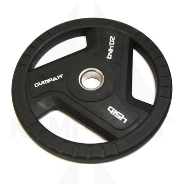 Commercial Black TPU Olympic Grip Plate - 45 LB Bars Weights & Benches