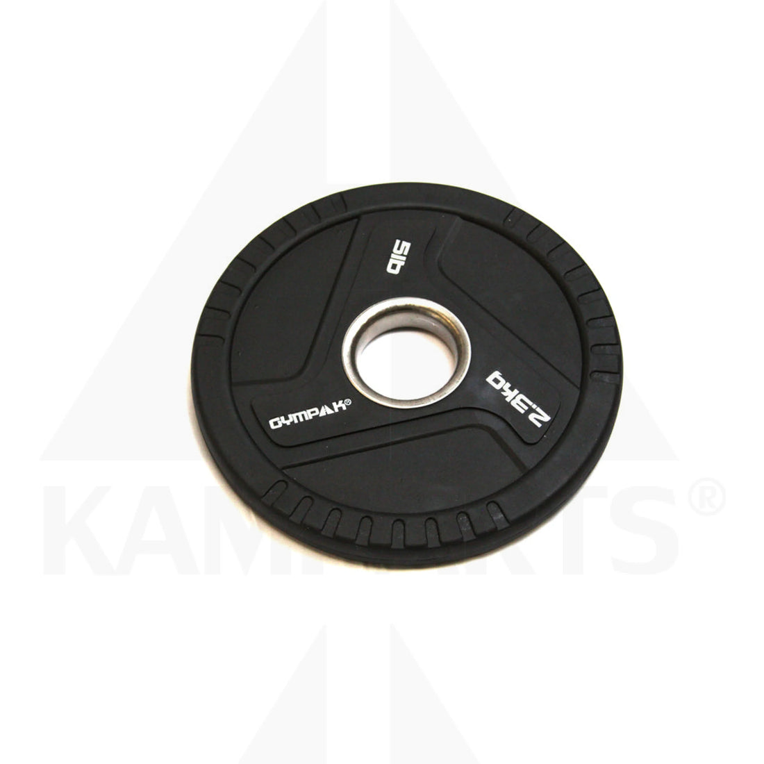 Commercial Black TPU Olympic Grip Plate - 5 LB Bars Weights & Benches