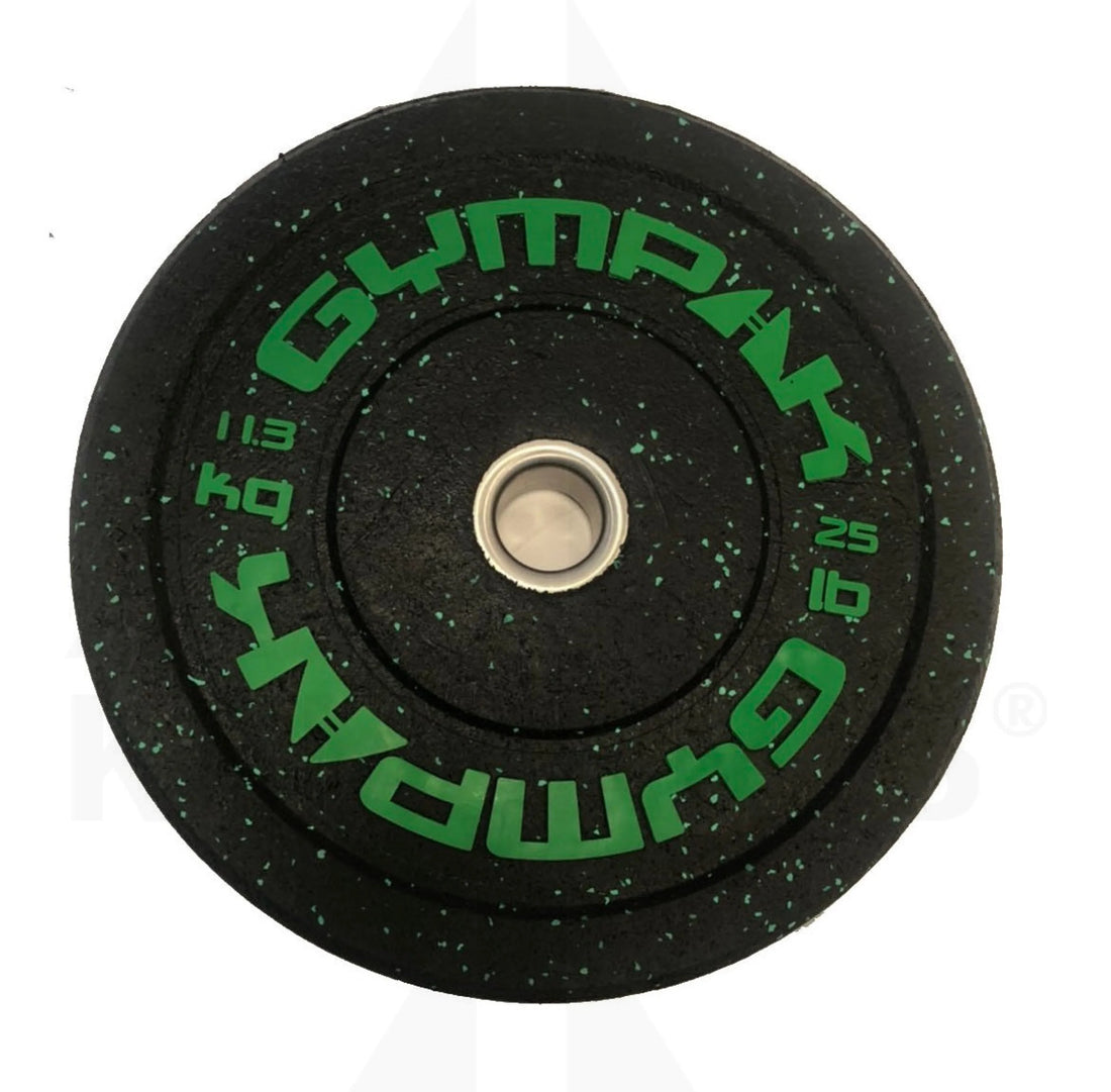 Crumb Bumper Olympic Plate - Green - 25 lb Bars Weights & Benches