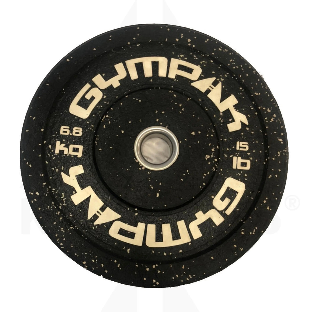 Crumb Bumper Olympic Plate - White - 15lb Bars Weights & Benches
