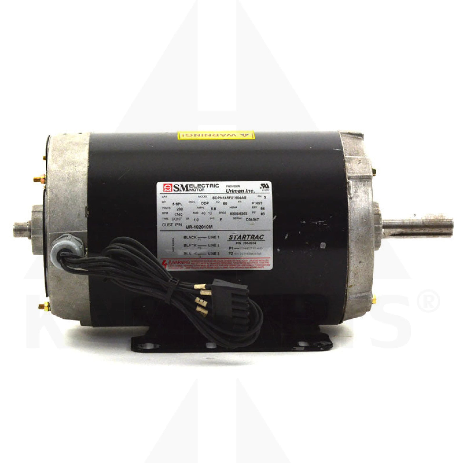 Drive Motor Startrac 5.0HP AC Black REPAIR ONLY/CALL GLIDE